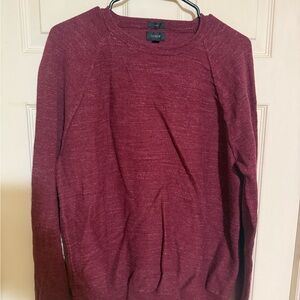 J. Crew Men's Maroon Crewneck Sweater